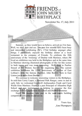 Newsletter No. 17, July 2011