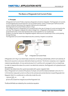 The Basics of Rogowski Coil Current Probe