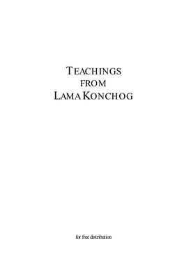 Teachings from Lama Konchog