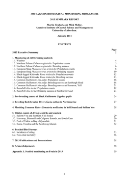 Soteag Ornithological Monitoring Programme