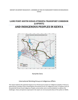 Lamu Port-South Sudan-Ethiopia Transport Corridor (Lapsset) and Indigenous Peoples in Kenya