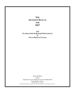 The Ad Litem Manual for 2017