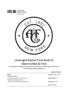 Leveraged Buyout Case Study of Abercrombie & Fitch