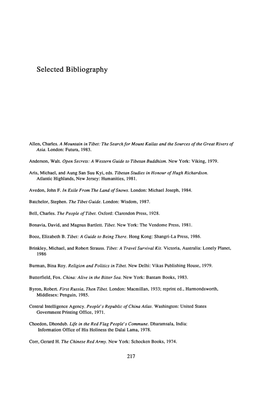 Selected Bibliography