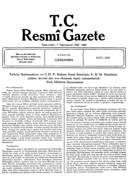 Re Gazete Tesis Tarihi: 7 Teşrinievvel 1336 - 1920