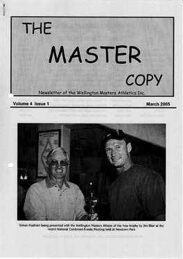 Issue of the Master Copy for 2005