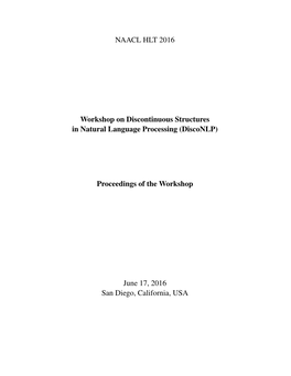 Proceedings of NAACL-HLT 2016