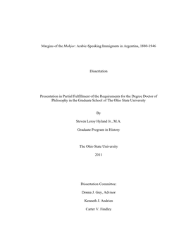 Arabic-Speaking Immigrants in Argentina, 1880-1946