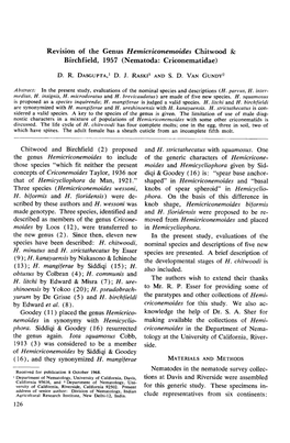 Revision of the Genus Hemicriconemoides Chitwood & Birchfield, 1957 (Nematoda: Criconematidae)