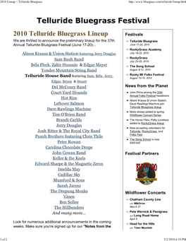 Telluride Bluegrass Festival