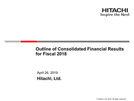 FY2018 Financial Results