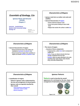 Chapter 3 Lecture Powerpoint Handout