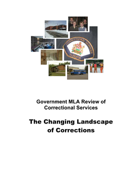 Government MLA Review of Correctional Services