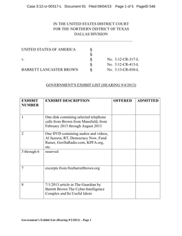 Case 3:12-Cr-00317-L Document 91 Filed 09/04/13 Page 1 of 5 Pageid 546