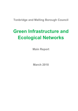 Green Infrastructure and Ecological Networks