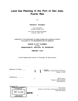 Land Use Planning in the Port of San Juan, Puerto Rico