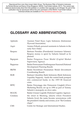 GLOSSARY and Abbreviations