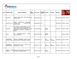 EBOR Proposed Branch Timings