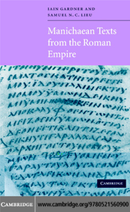 Manichaean Texts from the Roman Empire