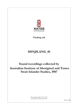 Guide to Sound Recordings Collected by Australian Institute of Aboriginal