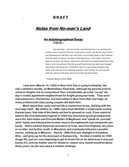 Notes from No-Man's Land