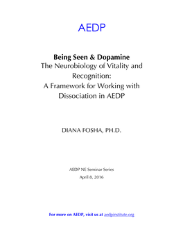 PDF- AEDP Confidential Handouts April 8, 2016 Dopamine