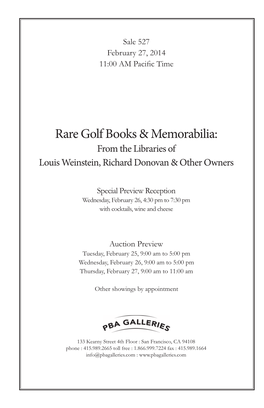 Rare Golf Books & Memorabilia