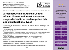 Atlantic Central African Biomes and Forest Succession Stages