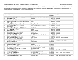 The Astronomical Society of London - the First 200 Members