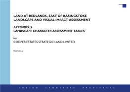 Land at Redlands, East of Basingstoke Landscape and Visual Impact Assessment