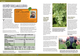 KNOW YOUR CARROTS Shoots, Buds and Seeds from Apiaceae Poisoning Have Throughout the Growing Arisen from Misidentification of Year