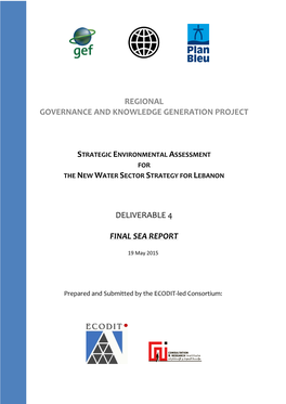 Strategic Environmental Assessment for the New Water Sector Strategy for Lebanon
