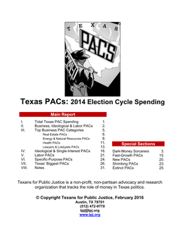 Texas Pacs: 2014 Election Cycle Spending