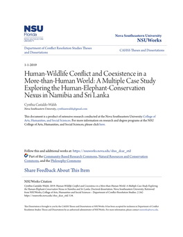 A Multiple Case Study Exploring the Human-Elephant-Conservat