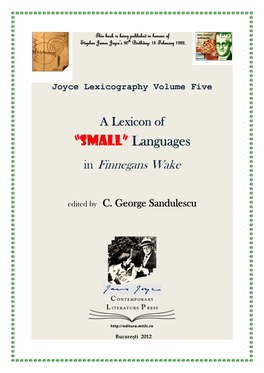 “Small” Languages in Finnegans Wake, Edited by C