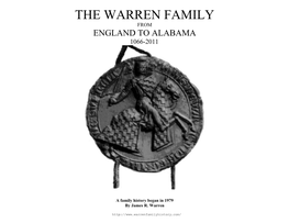 The Warren Family from England to Alabama