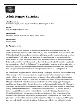 Adela Rogers St. Johns