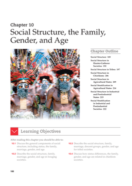 Social Structure, the Family, Gender, and Age