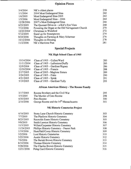 Opinion Pieces Special Projects