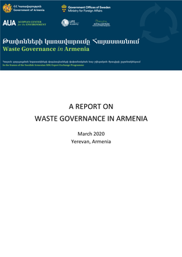 (2020). a Report on Waste Governance in Armenia