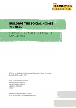 Building the Social Homes We Need