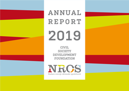 Annual Report 2019 Civil Society Development Foundation