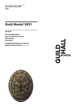 Guildhall School Gold Medal 2020 Programme