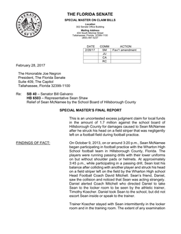 Special Master on Claim Bills 3/30/2017