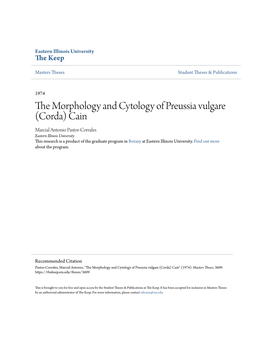 The Morphology and Cytology of Preussia Vulgare (Corda) Cain