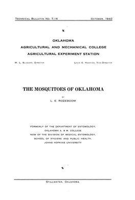 The Mosquitoes of Oklahoma