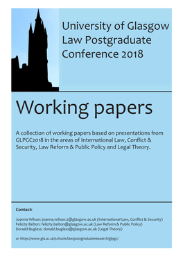 GLPGC2018 Working Papers