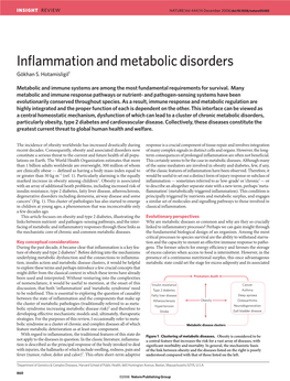 Inflammation and Metabolic Disorders Gökhan S