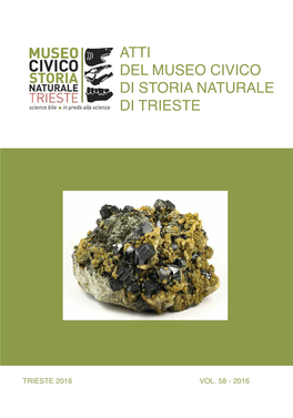 Atti Del Museo Civico Di Storia Naturale Di Trieste