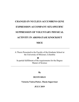 Changes in Nucleus Accumbens Gene